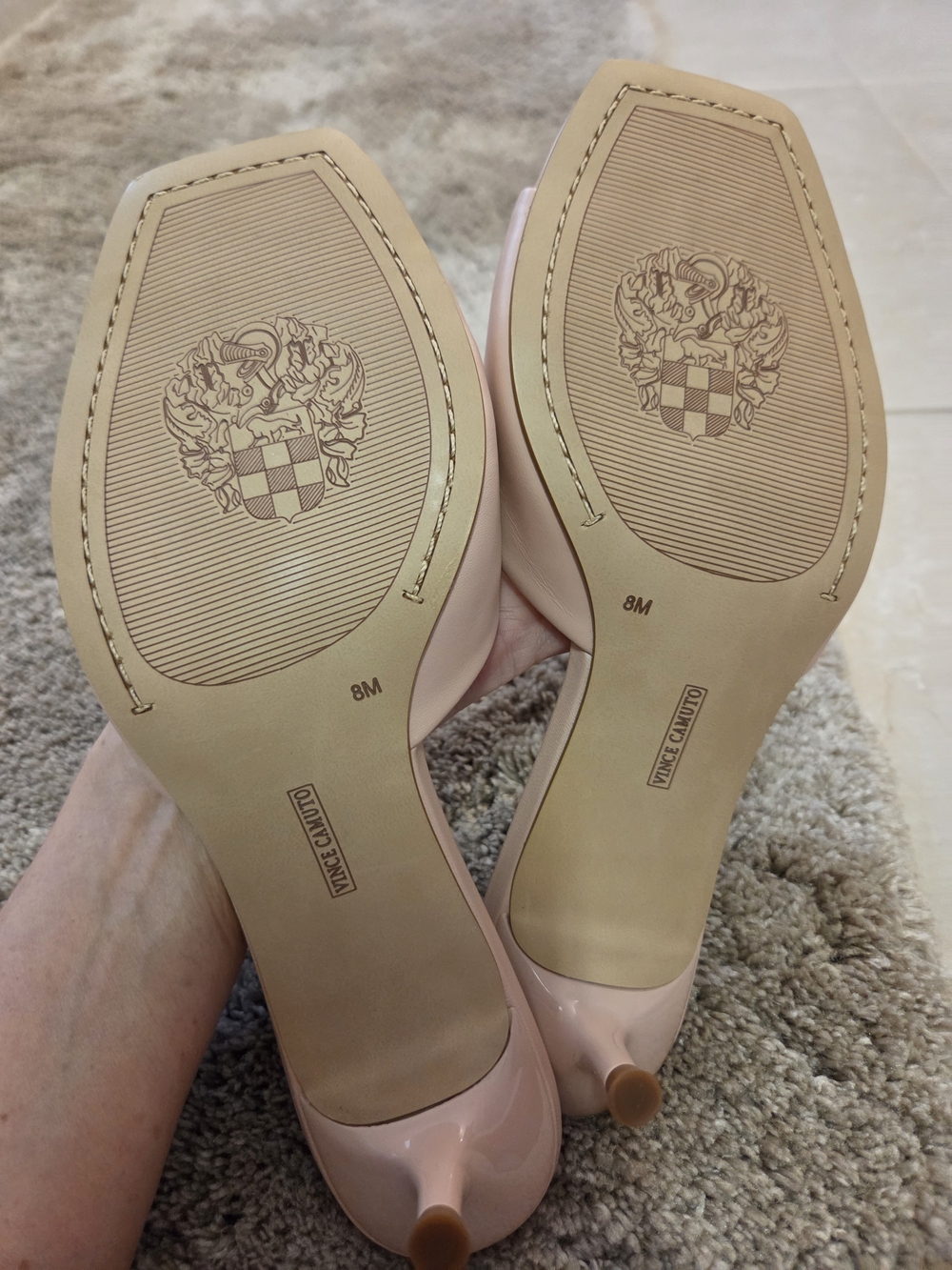 Vince Camuto Faiza Blush Pink Slide Sandals - Picture 3 of 4